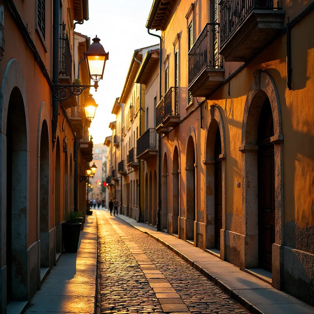 Golden Hour Facades of Girona, Catalunya