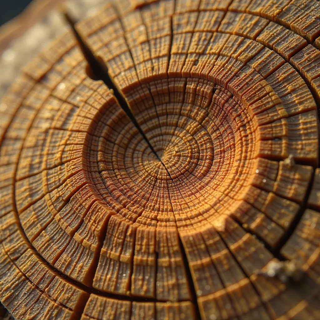 Intricate Lichtspiel Wood Grain Close-Up