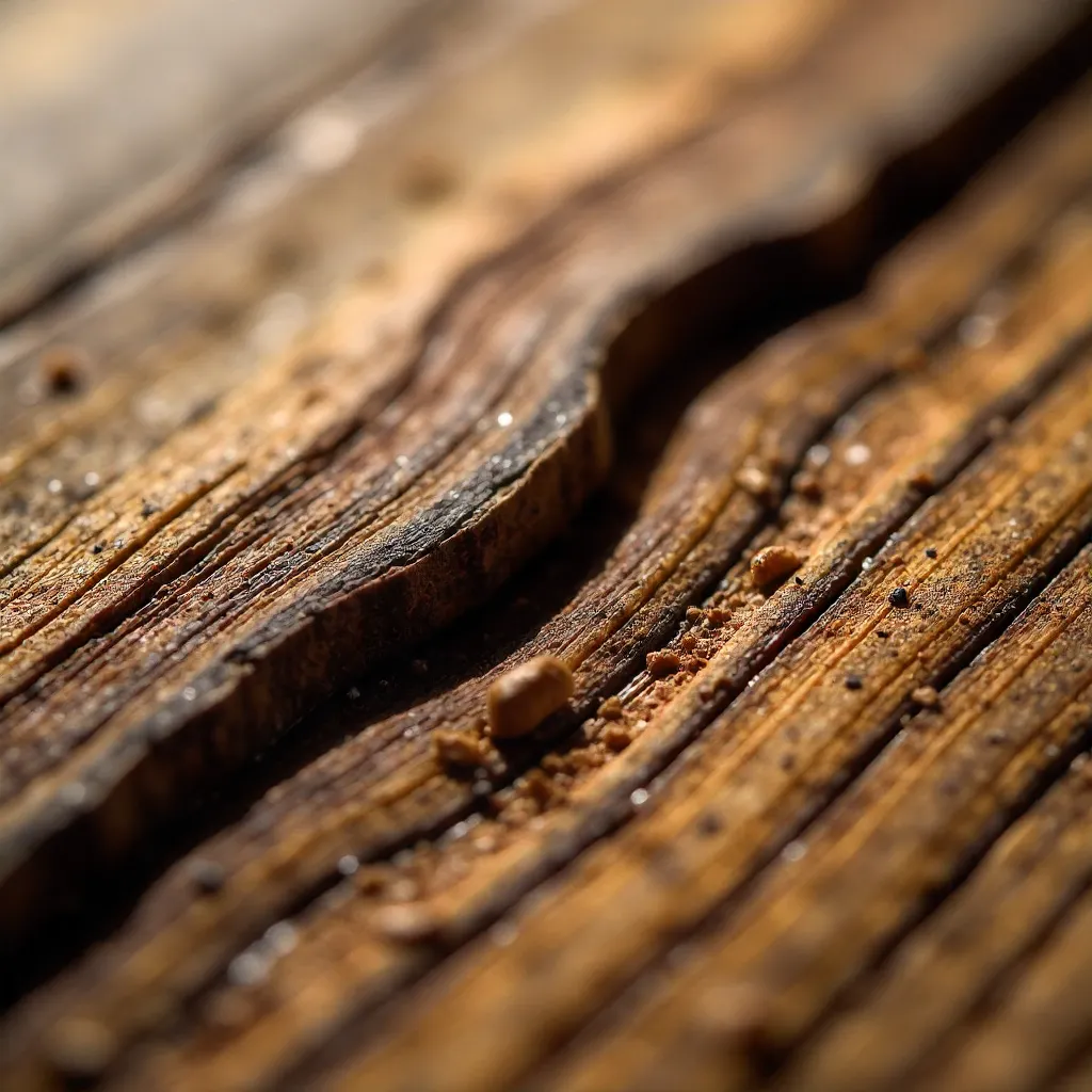 Macro Wood Grain: Intricate Lichtspiel