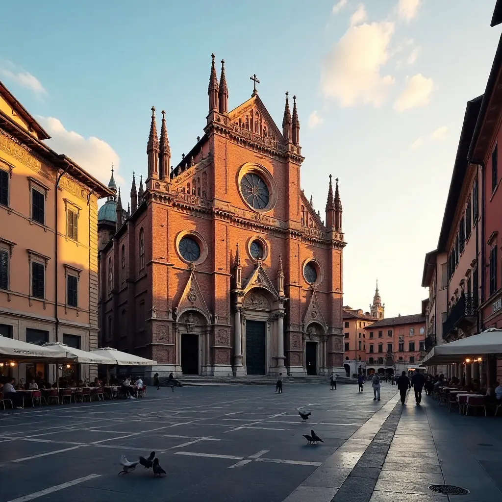 Golden Hour View: Basilica di San Petronio in Bologna