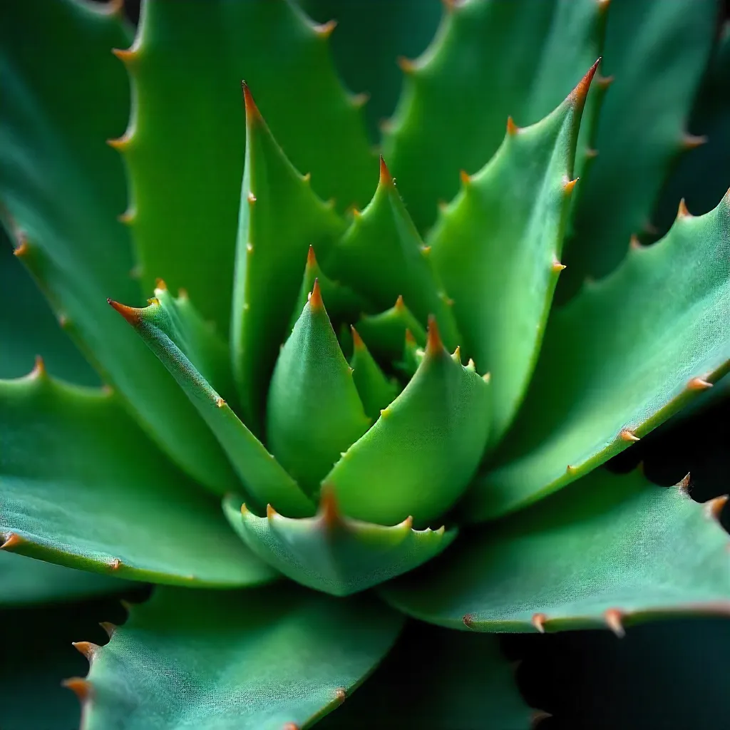 Hyperreal Close-Up: Agave Leaves and Spines