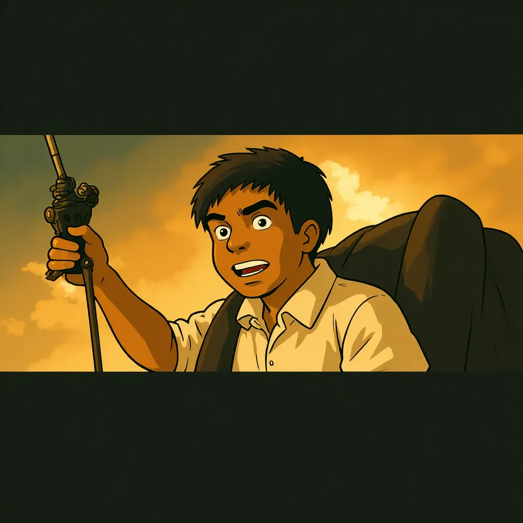 Idris Elba in Heads of State (2025) - Ghibli style