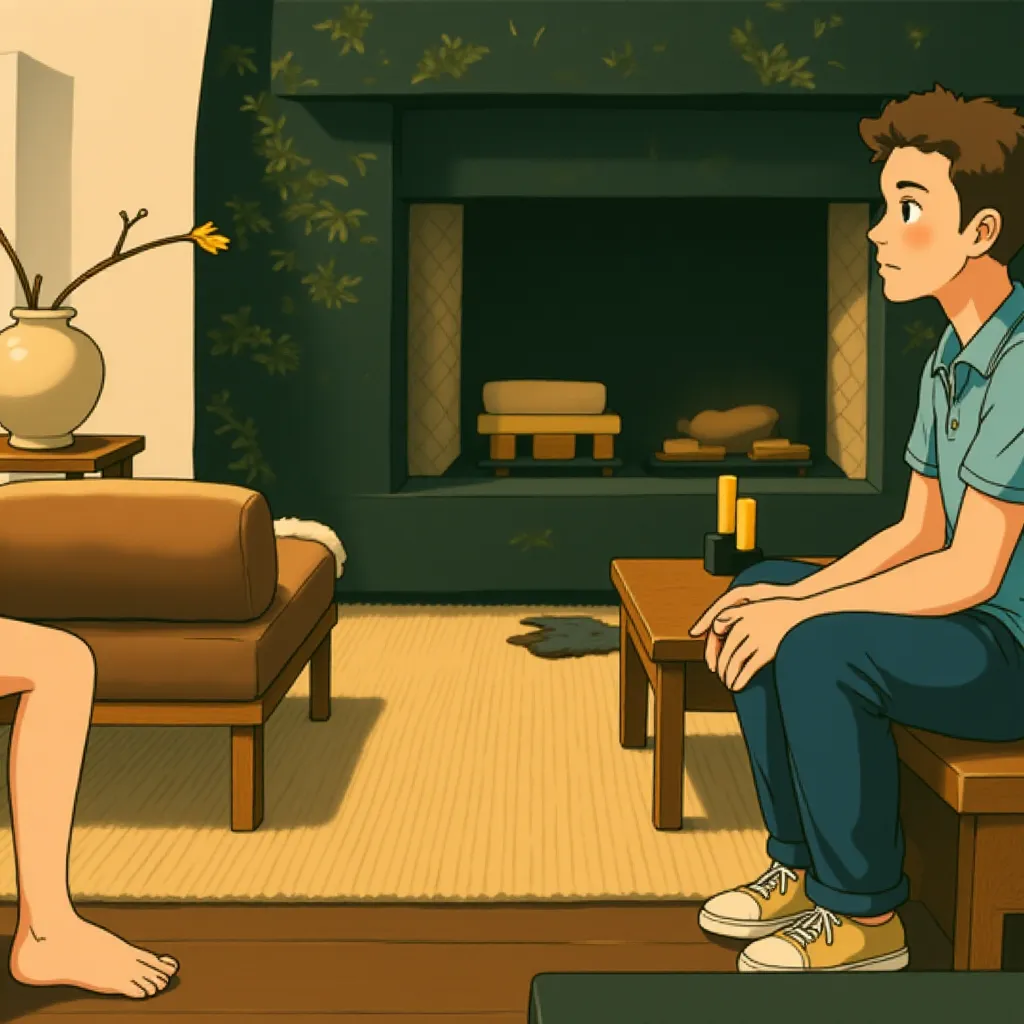 Jack Quaid and Sophie Thatcher in Companion (2025) - Ghibli style