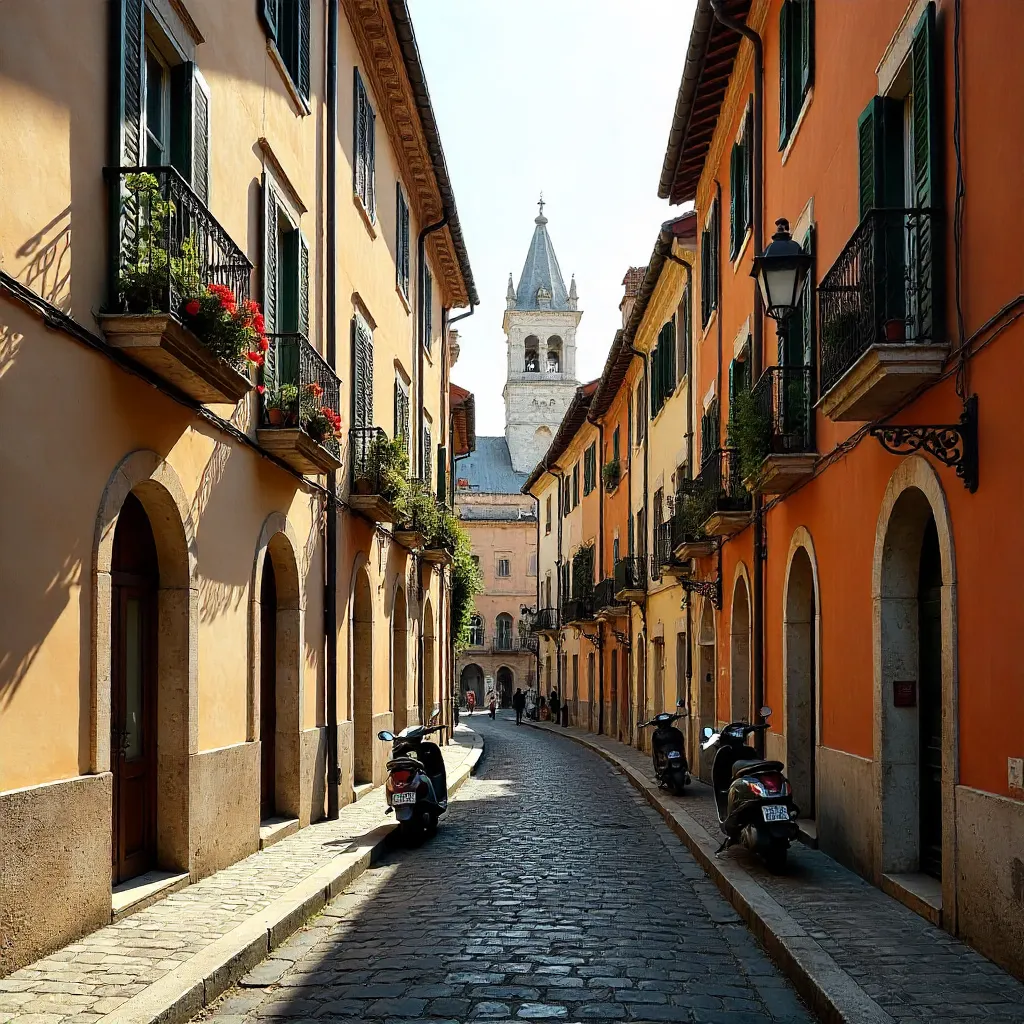 Trastevere Narrow Street in Traditional Rome
