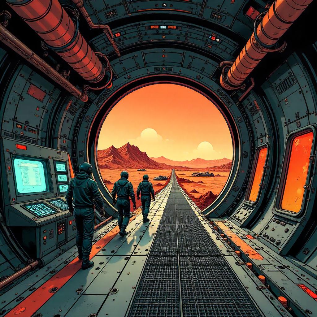 Mars Base Bridge: Comic Book Action Corridor