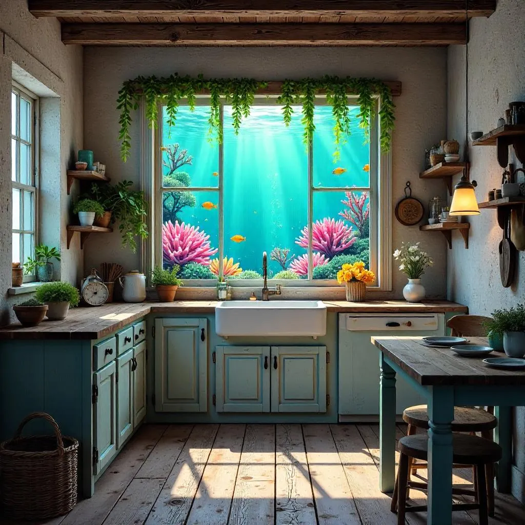 Coral Reef Dream in a Rustic Farmhouse