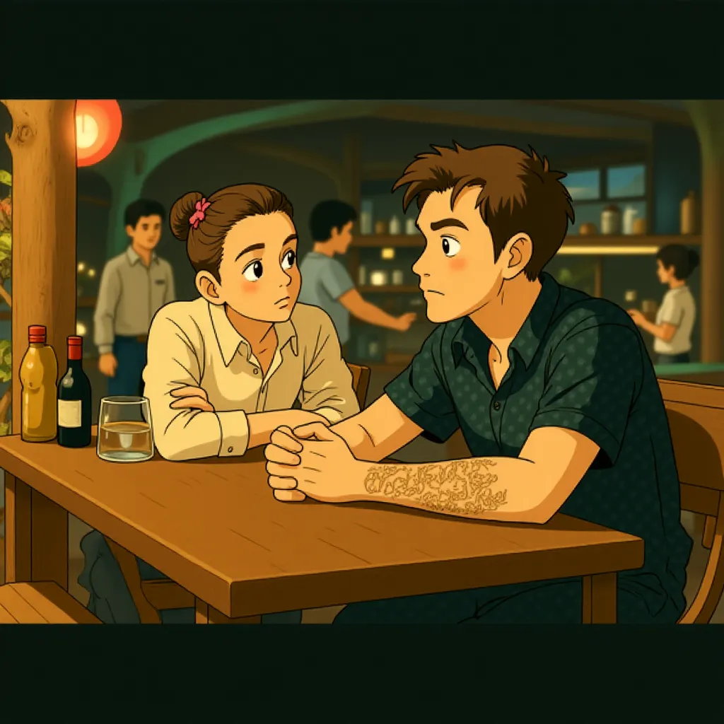 Jake Gyllenhaal and Billy Magnussen in Road House (2024) - Ghibli style