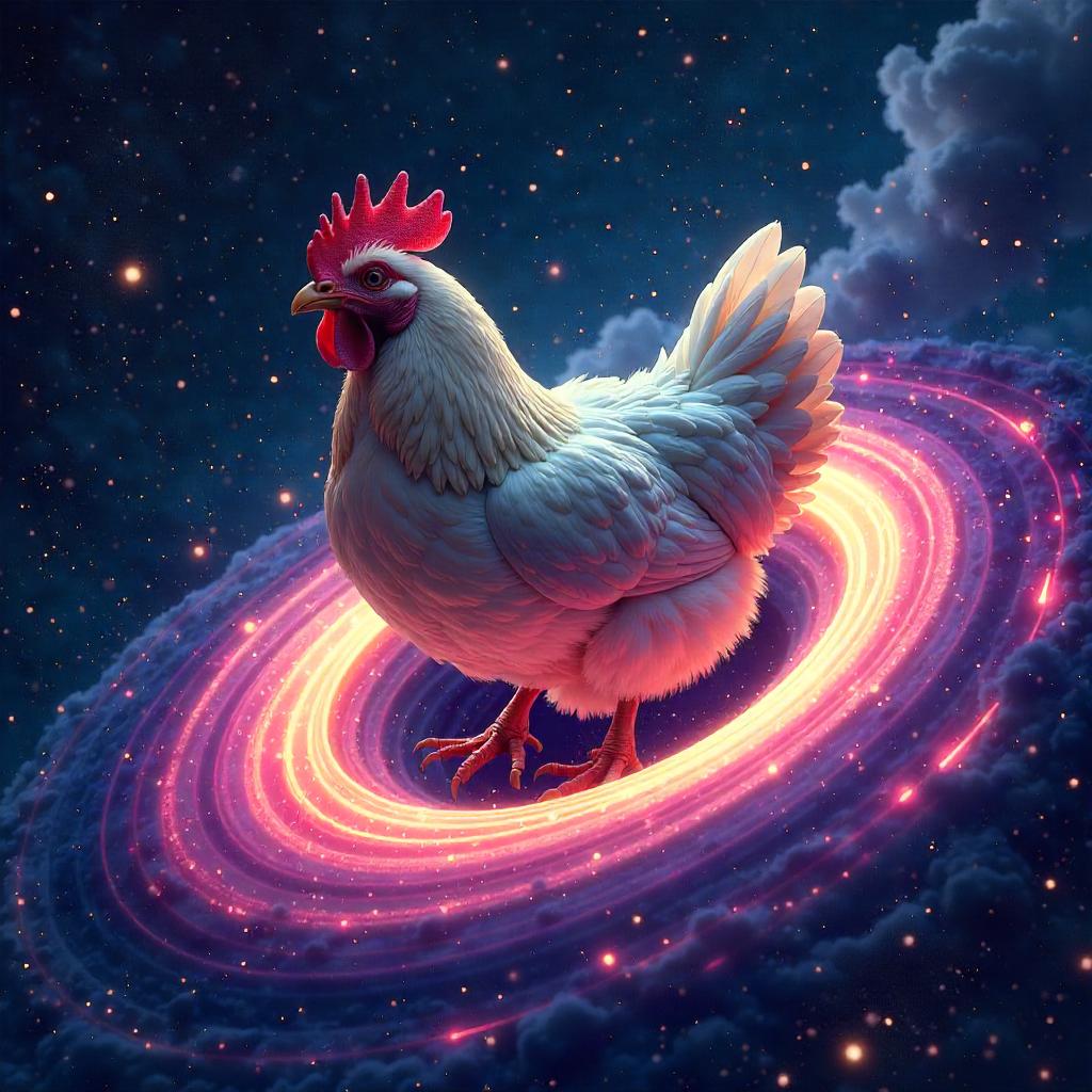 Cosmic Chicken: Concept Art Inside a Black Hole