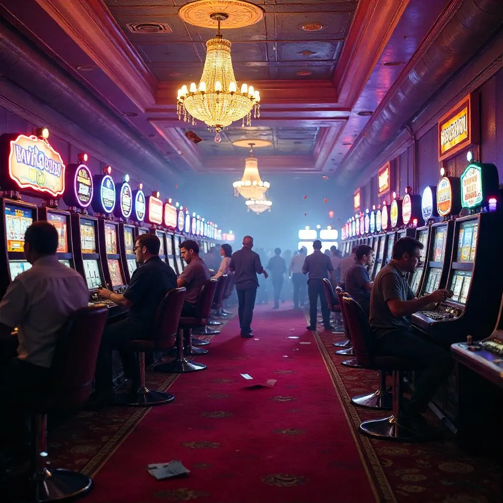 Photorealistic Earthquake Strikes a Neon Casino Floor