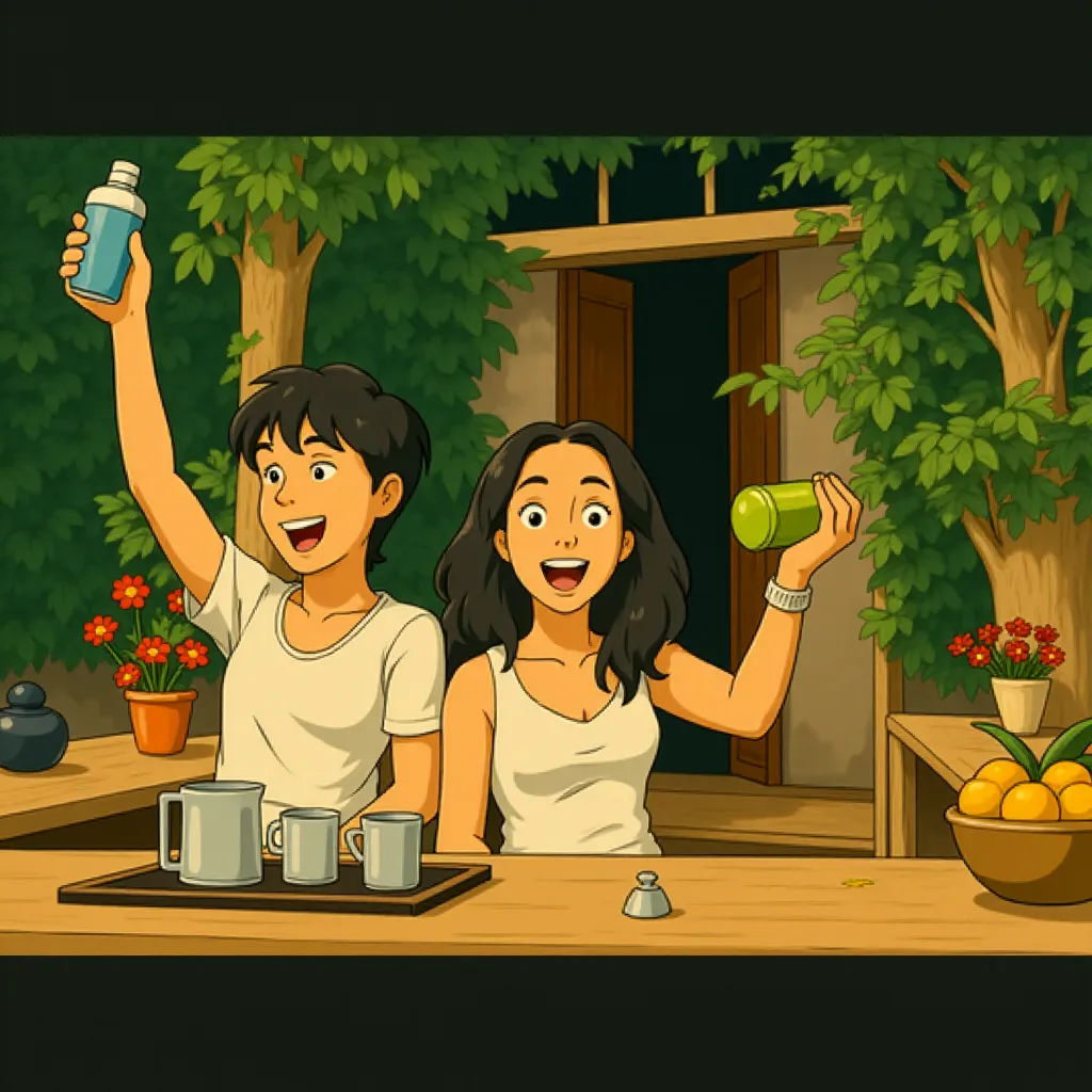 Adria Arjona and Naomi Ackie in Blink Twice (2024) - Anime style