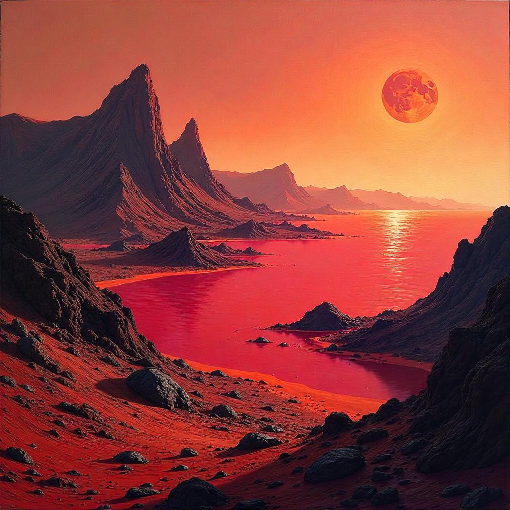 Mars Archipelago in Oil Painting