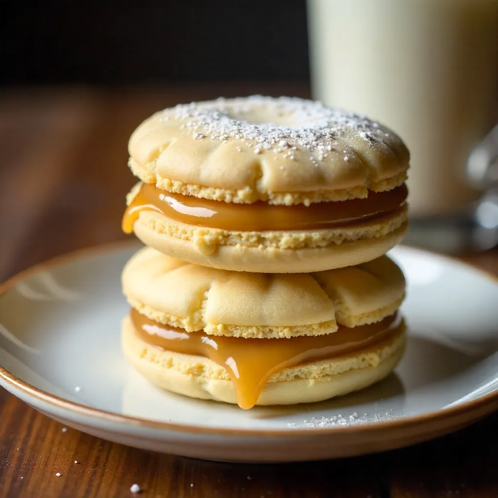 Creamy-filled Argentinian Alfajores Stack