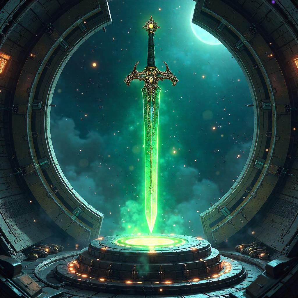 Enchanted Sword in an Alien Warship - Concept Art