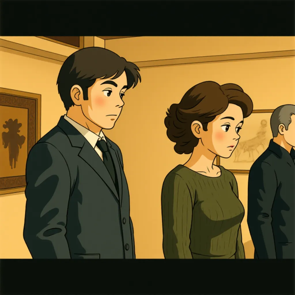 Oscar Martínez, María Onetto, and Osmar Núñez in Wild Tales (2014) - Anime style