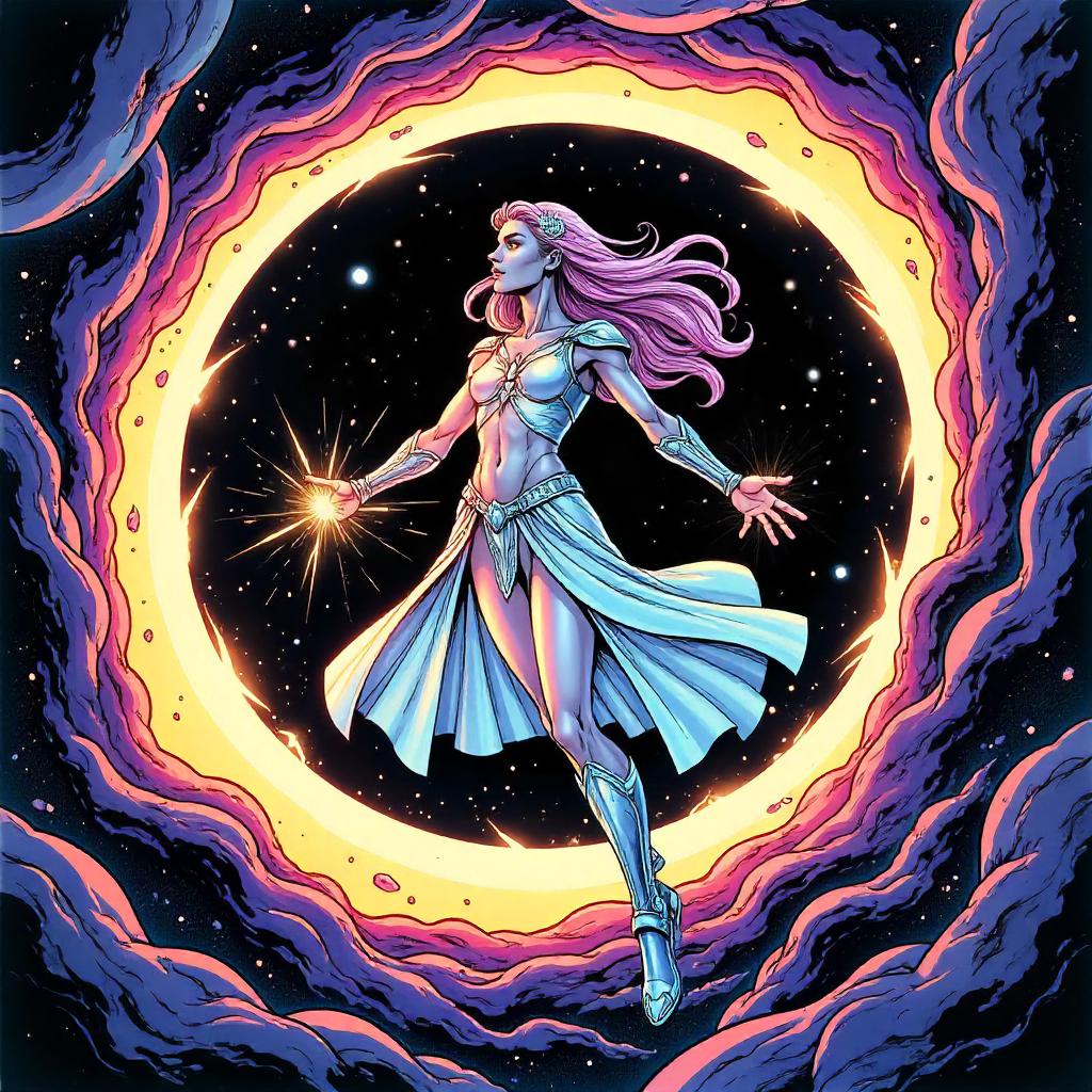 Nymph in a Cosmic Black Hole