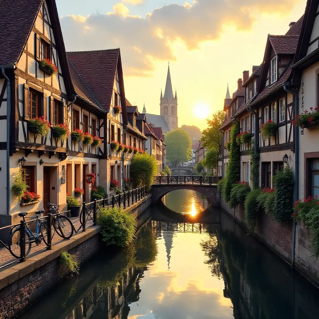 Timber-Framed Strasbourg in Golden Hour