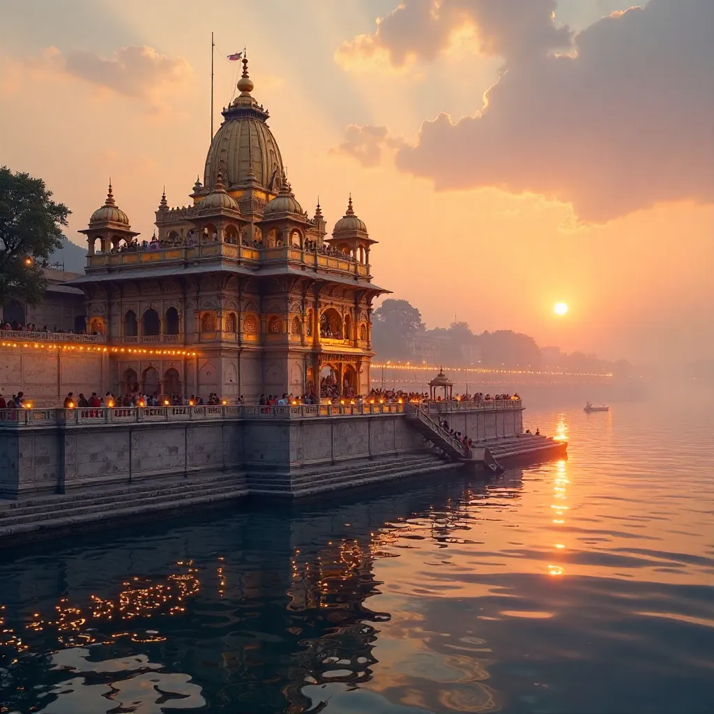 Golden Hour View of Kashi Vishwanath Temple