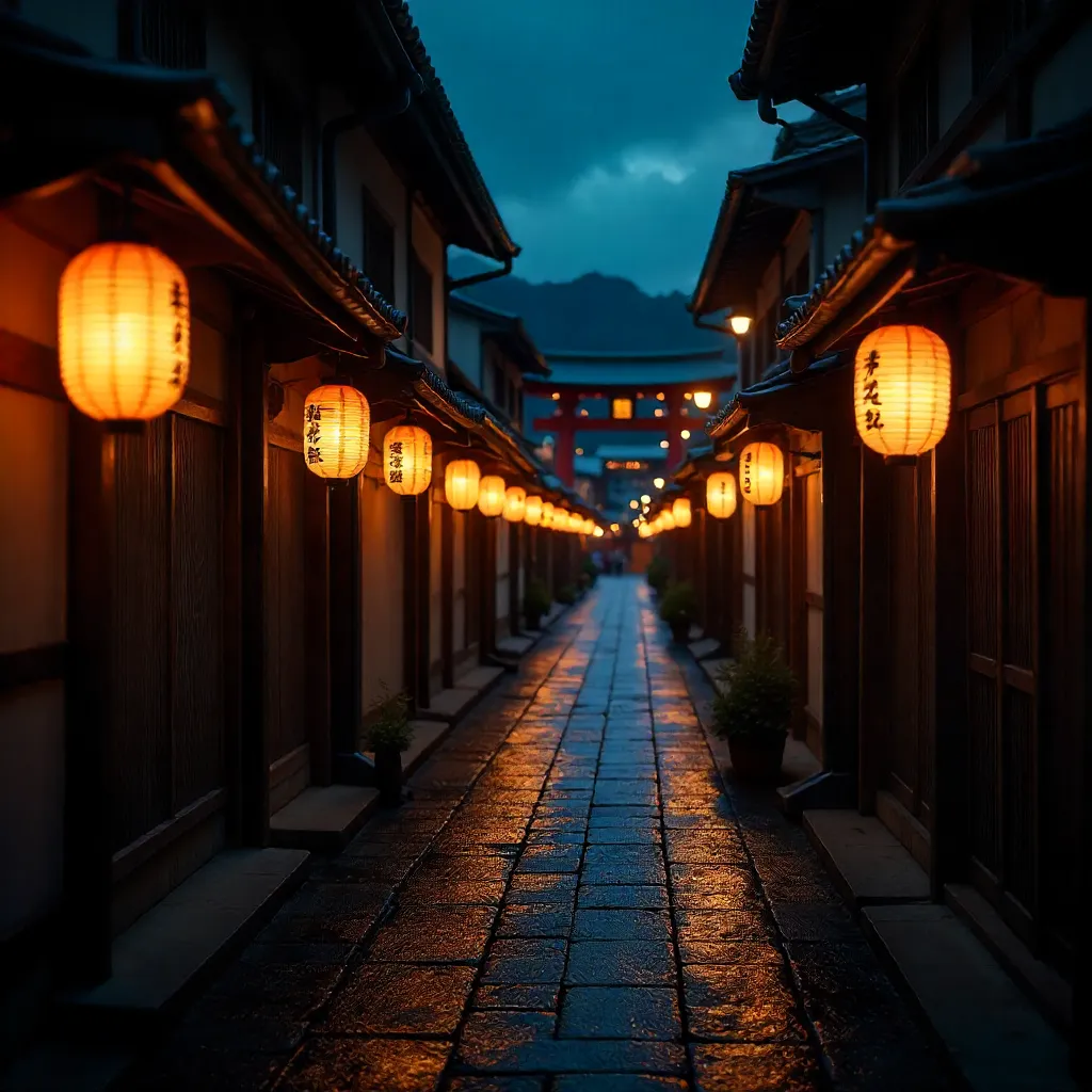 Lantern-Lit Kyoto Kanji Chochin Night