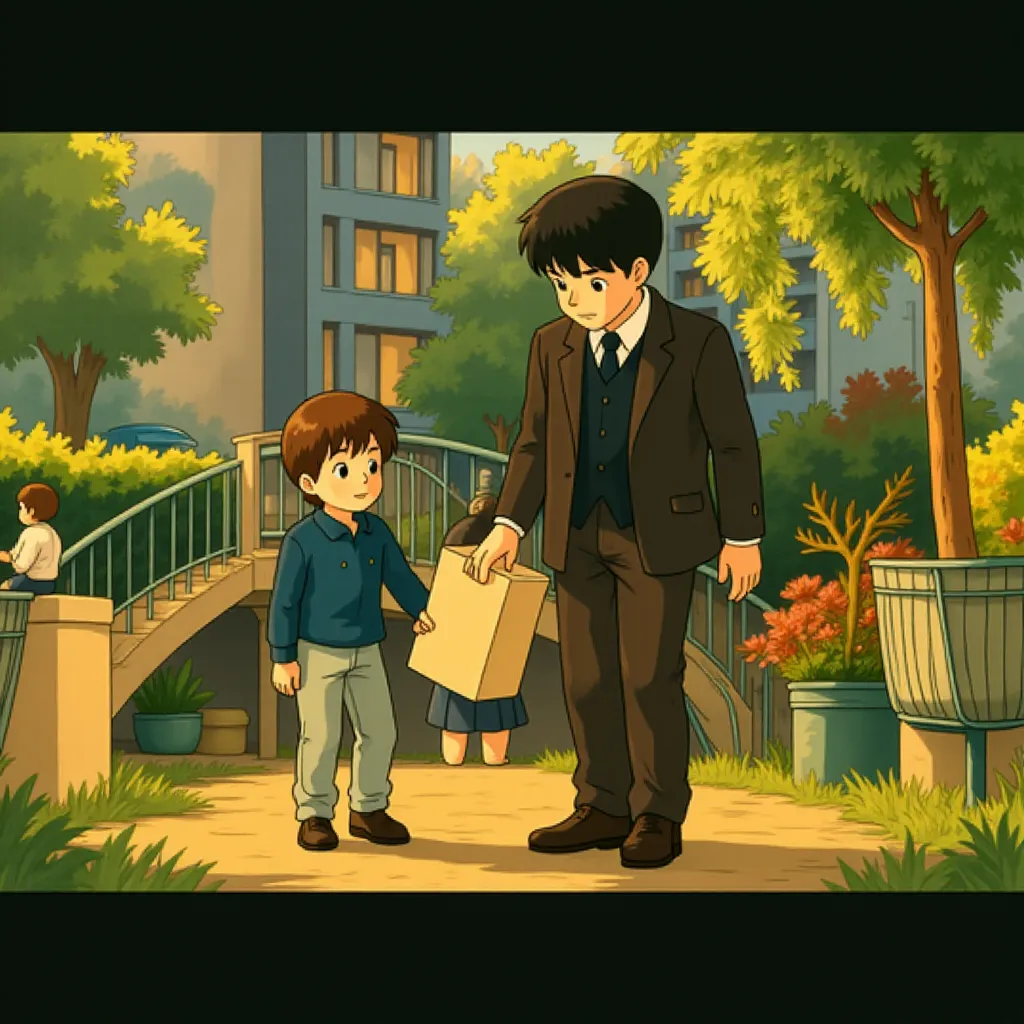Will Smith and Jaden Smith in The Pursuit of Happyness (2006) - Anime style