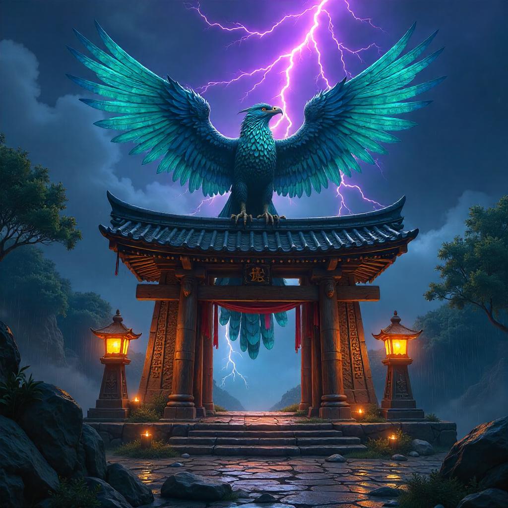 Thunderbird Shrine: Digital Art in Sacred Light
