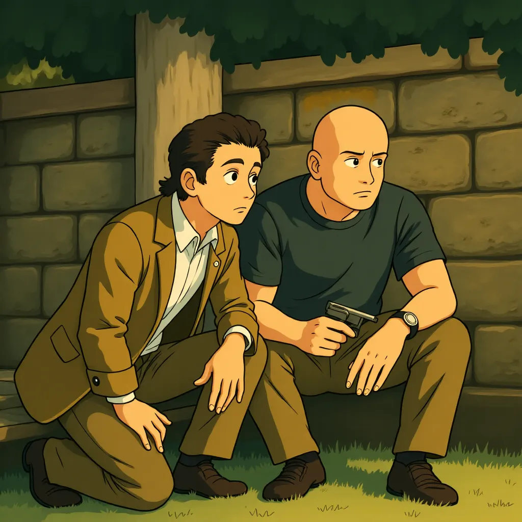 Eric Roberts and Steve Austin in The Expendables (2010) - Anime style