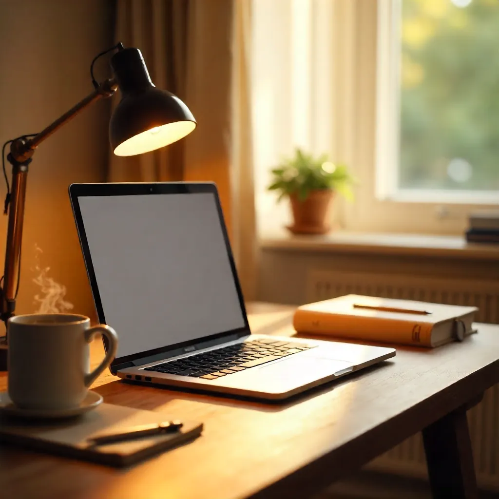 Cozy Warm Workspace for Focus and Productivity