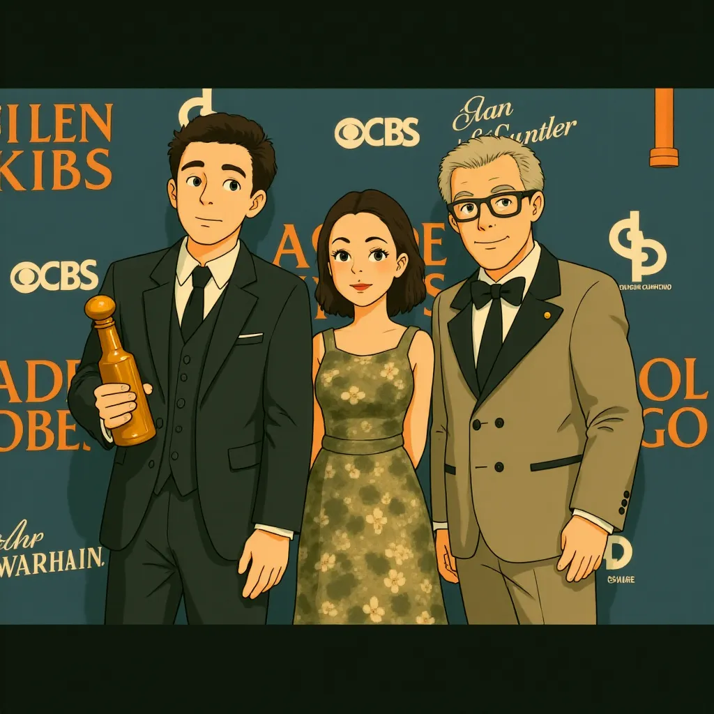 Guy Pearce, Adrien Brody, and Felicity Jones in 82nd Golden Globe Awards (2025) - Anime style