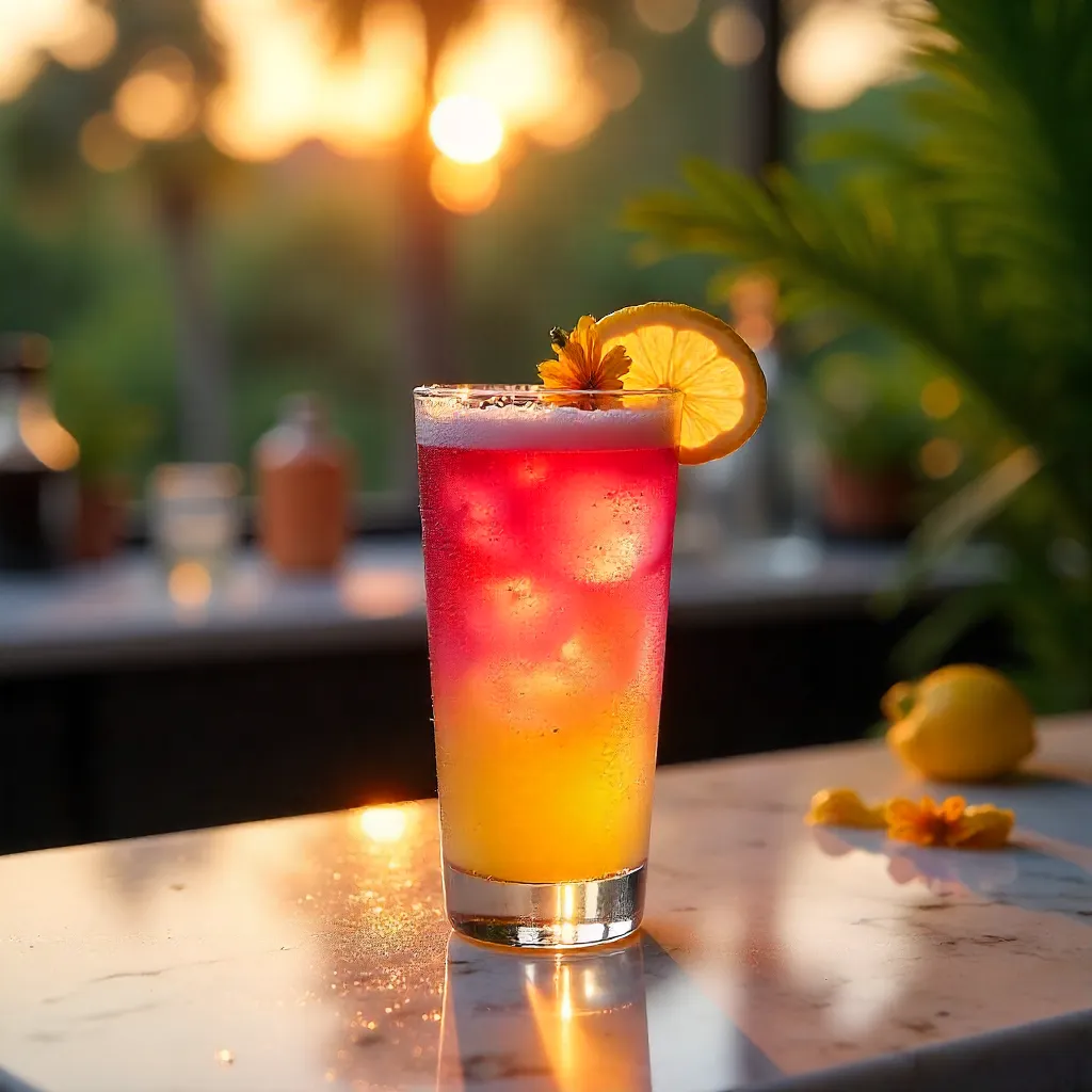 Summer Glow: Pink & Yellow Cocktail Scene