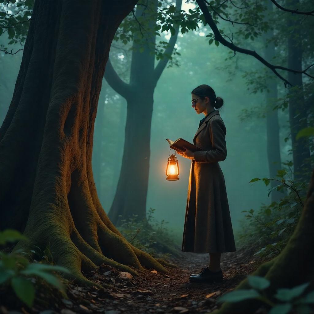 Librarian in a Dark Forest: Photoreal Mystery