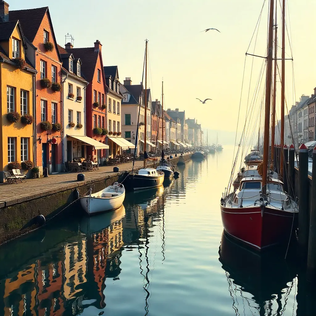 Honfleur's Enchanted Waterfront Reflections