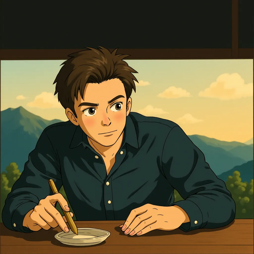 Chris Pine in Star Trek (2009) - Anime style
