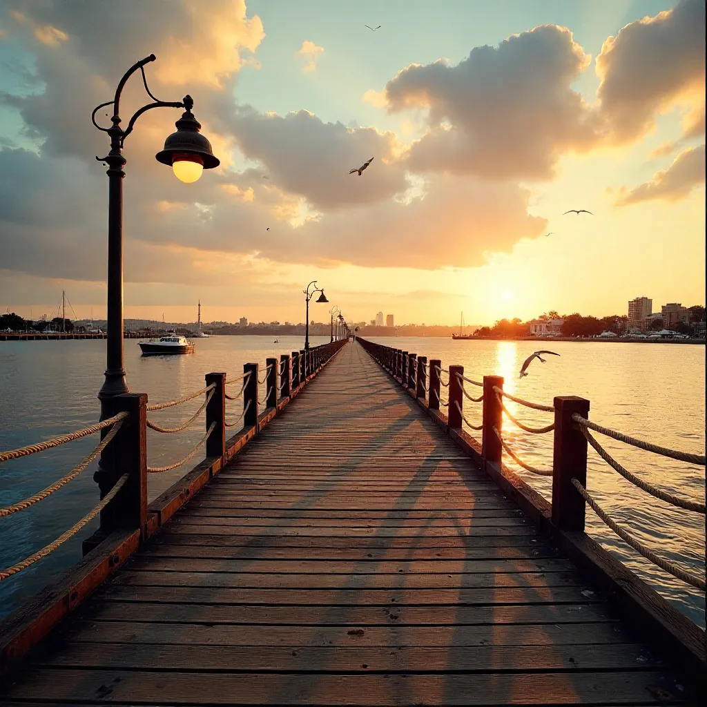 Geelong Sunset: Vintage Pier on the Water
