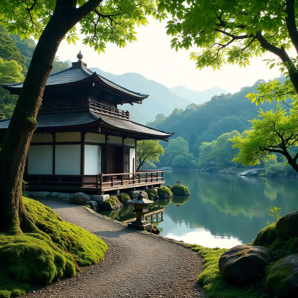 Serene Ginkaku-ji Garden in Kyoto, Japan