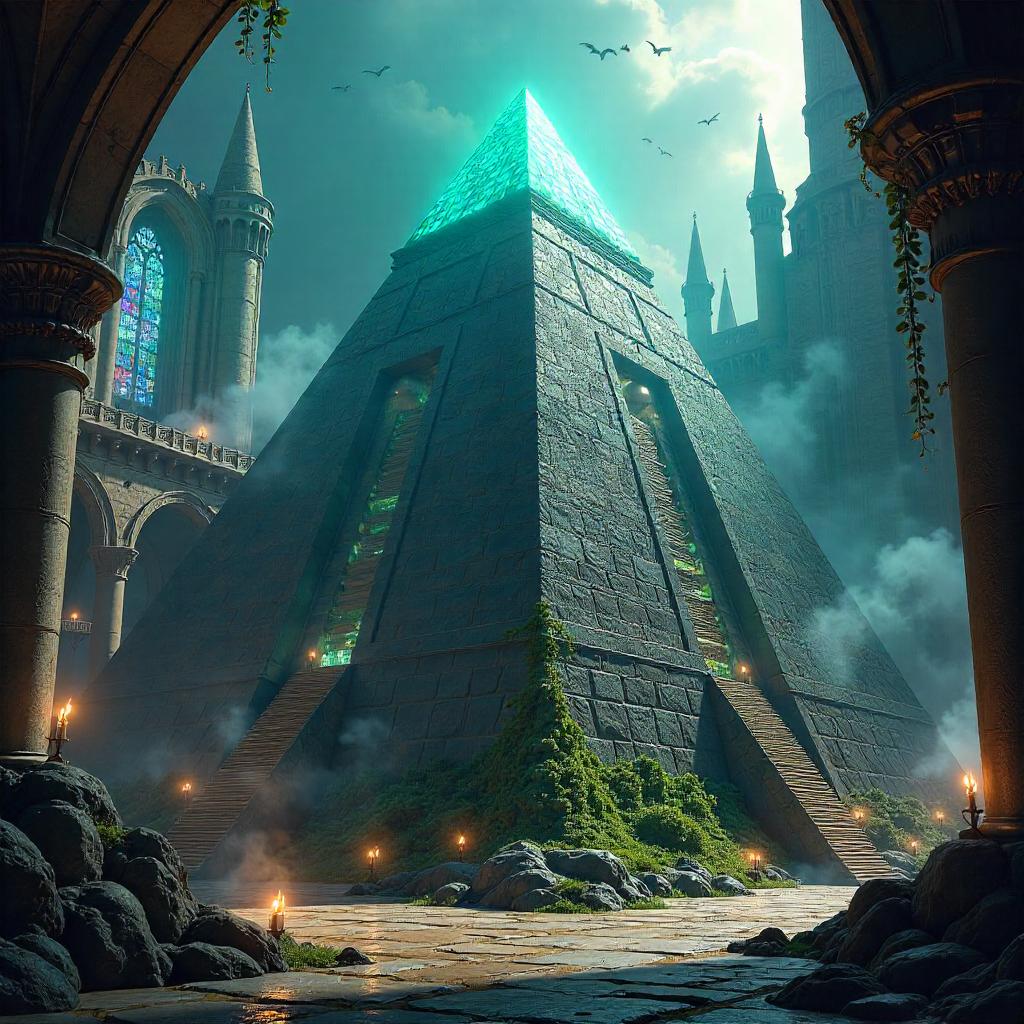 Pyramid in an Enchanted Castle Concept Art