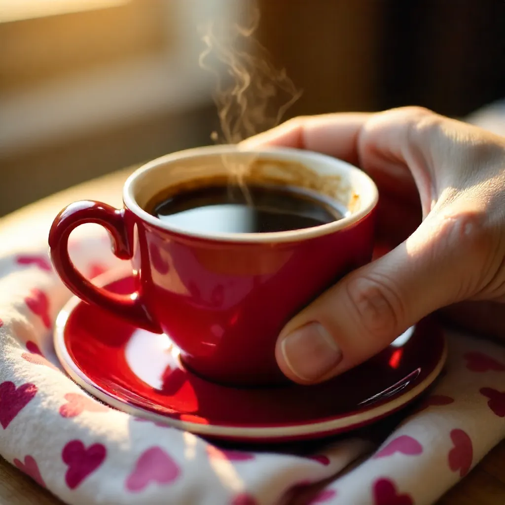 Heartfelt Espresso in a Red Cup