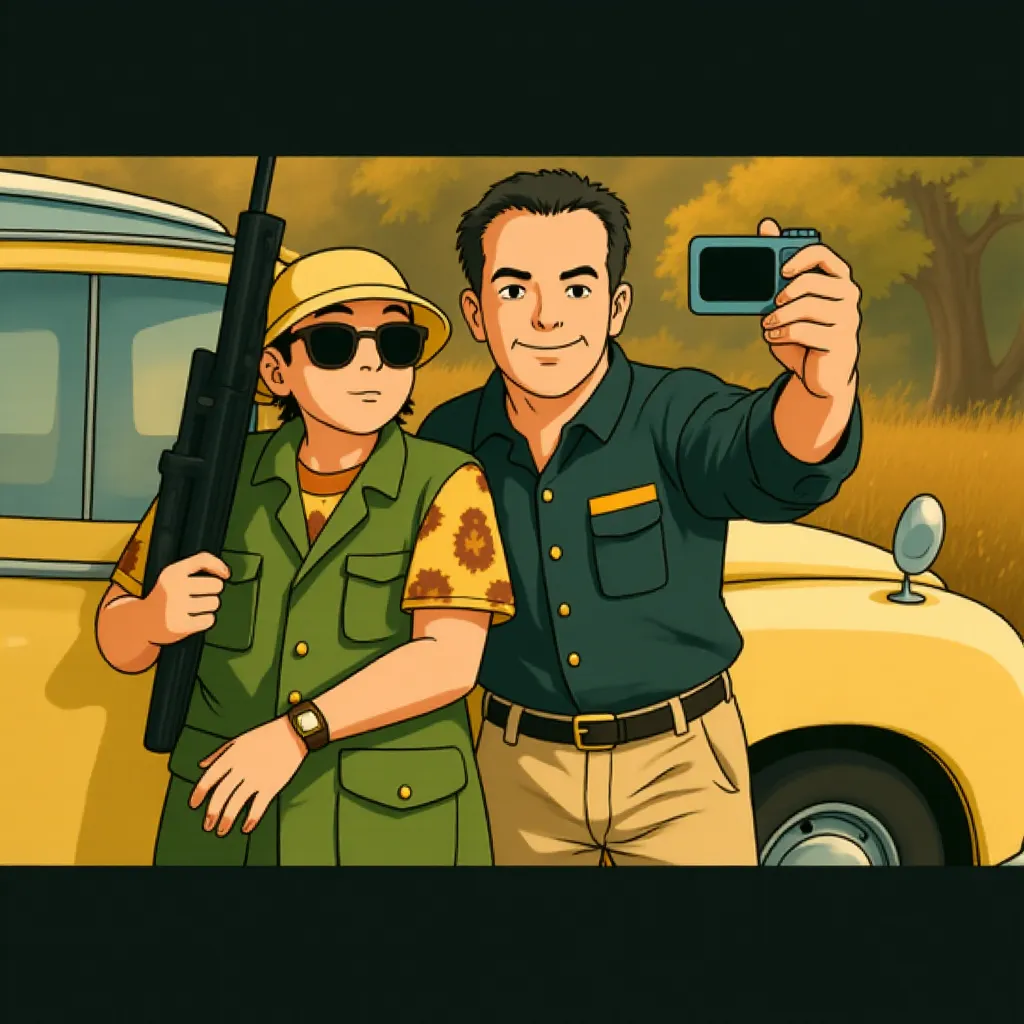 Morgan Freeman and Jack Nicholson in The Bucket List (2007) - Anime style