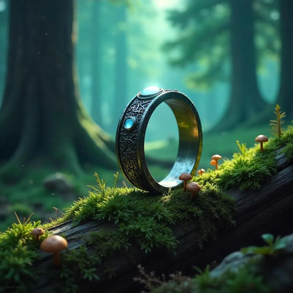Enchanted Ring in a Misty Pine Forest