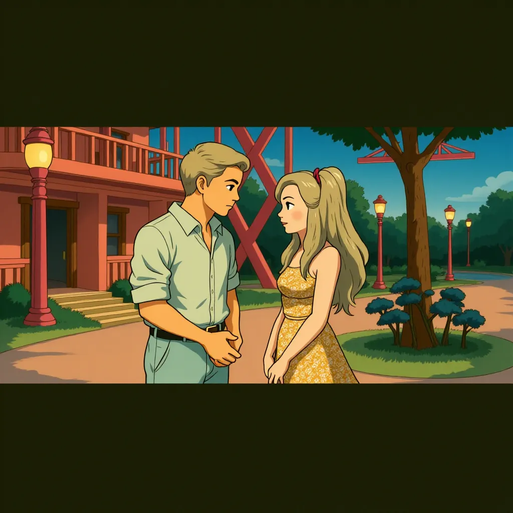 Ryan Gosling and Margot Robbie in Barbie (2023) - Anime style