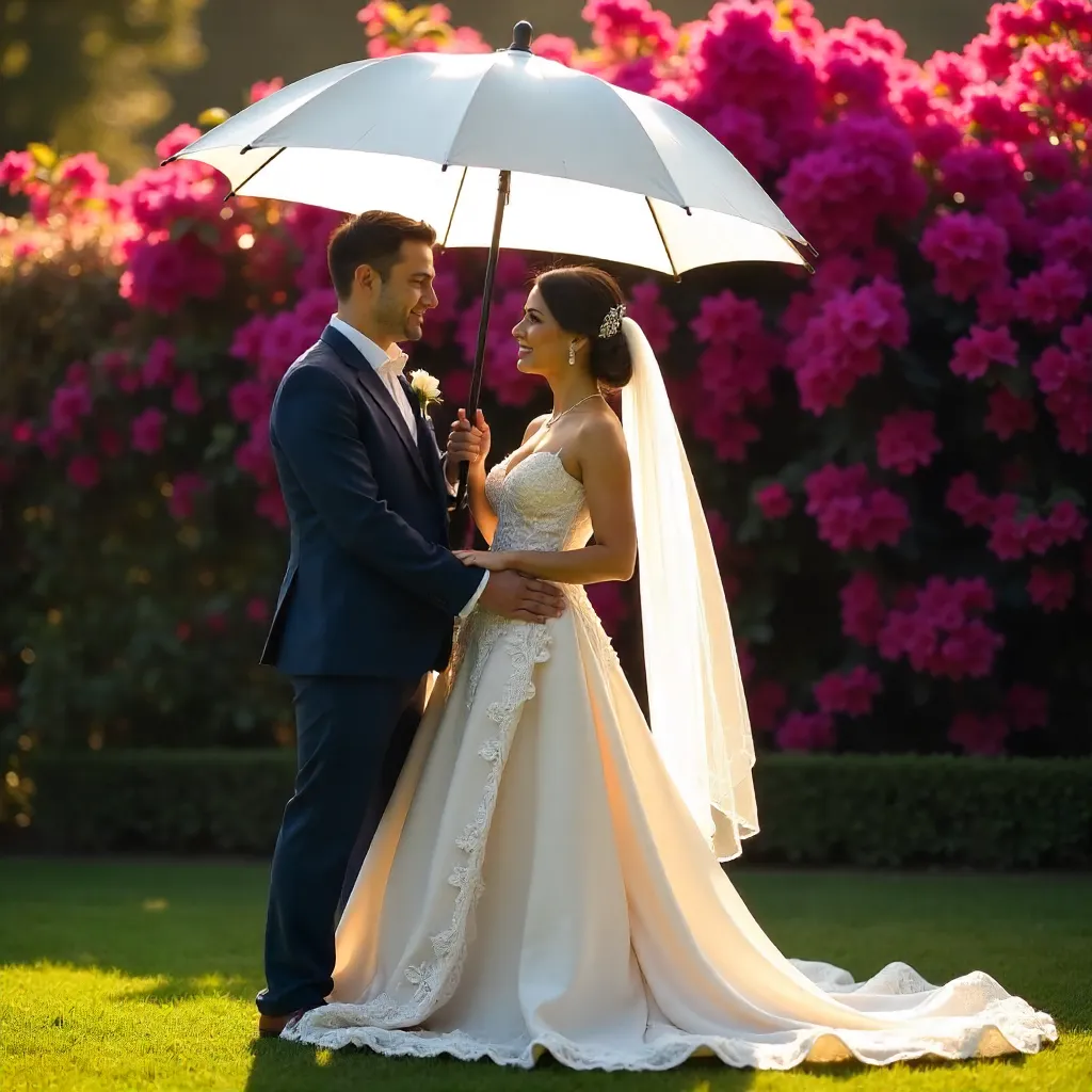 Under the White Umbrella: Bougainvillea Romance