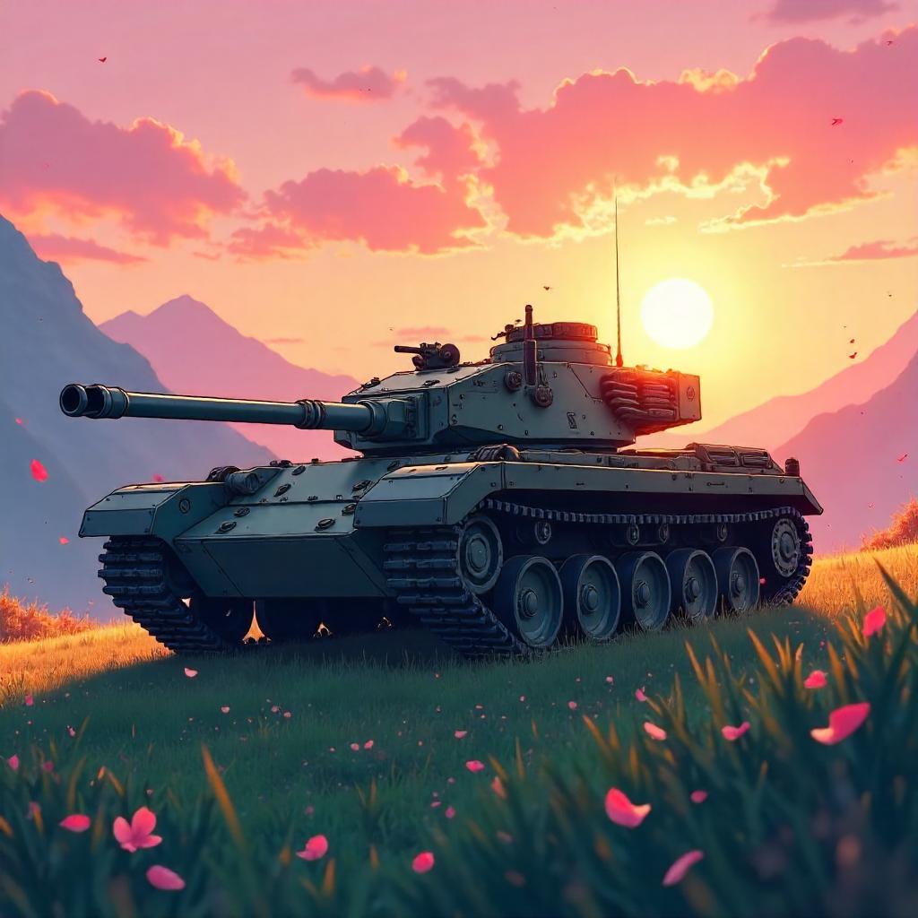 Dawn-Warden: Anime Tank at Sunrise