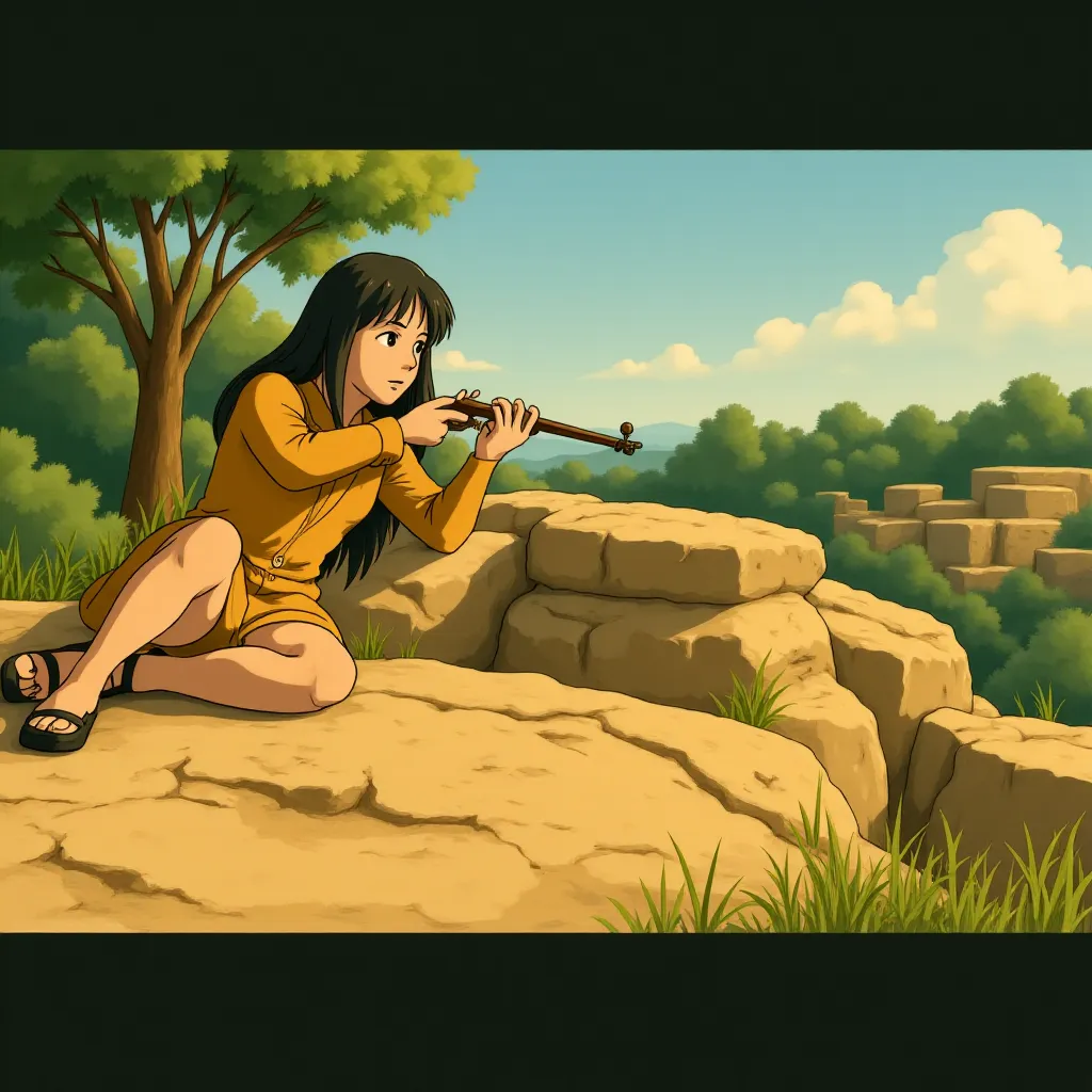 Matt Damon and Hailee Steinfeld in True Grit (2010) - Anime style