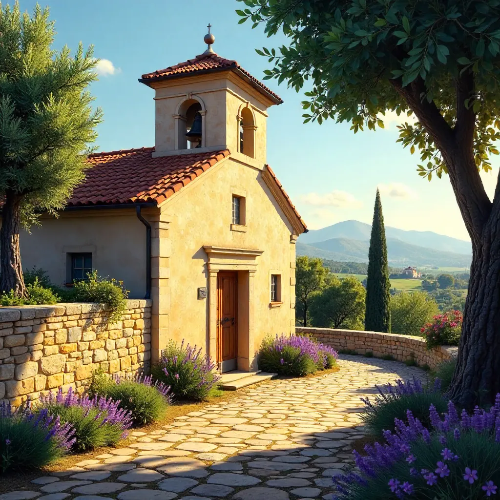 Serene Lourmarin Chapel in Provencal Light