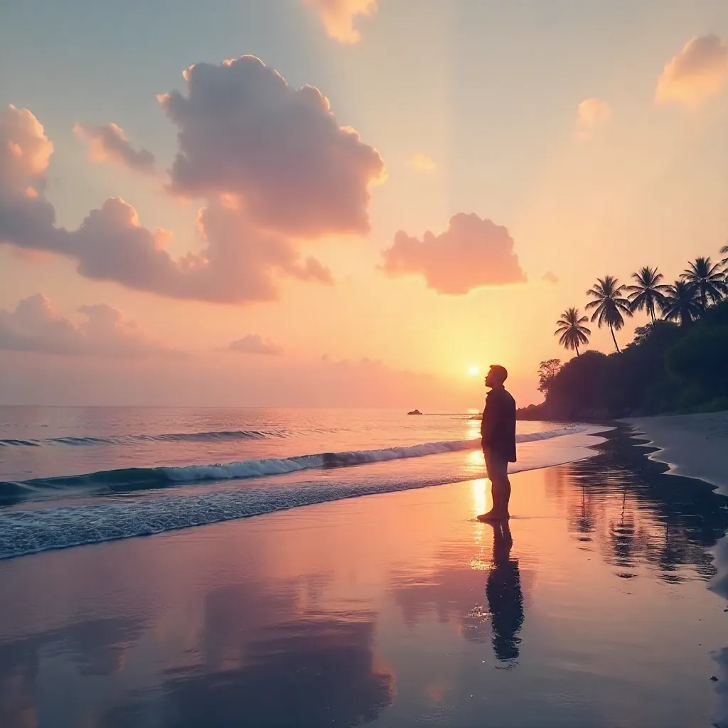 Silhouette at Dusk Over Gorontalo Ocean