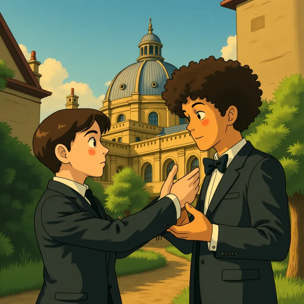 Barry Keoghan and Archie Madekwe in Saltburn (2023) - Anime style