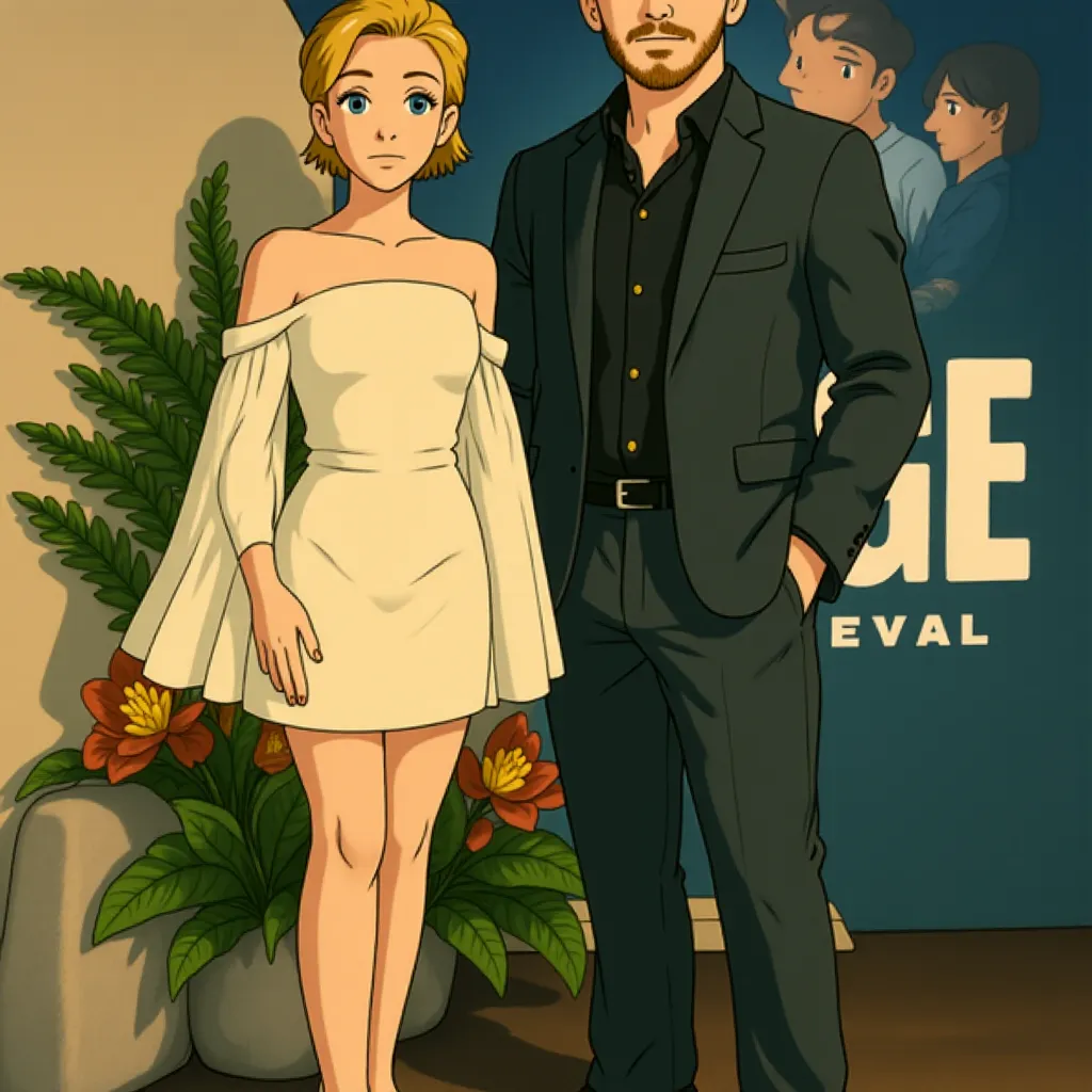 Miles Teller and Anya Taylor-Joy at an event for The Gorge (2025) - Ghibli style