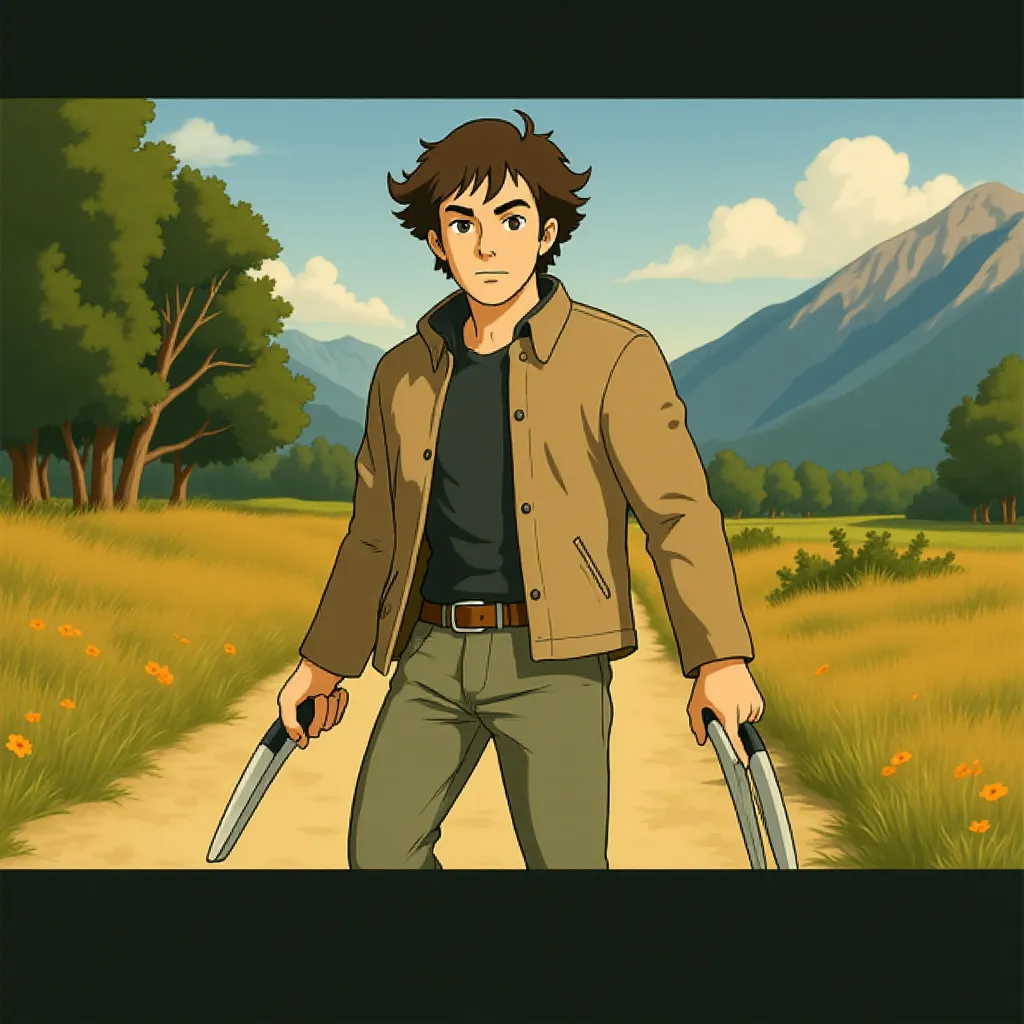 Hugh Jackman in X-Men Origins: Wolverine (2009) - Anime style