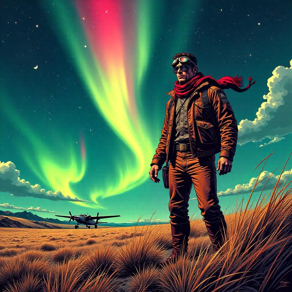 Aurora Fields: Comic Pilot in Neon Skies
