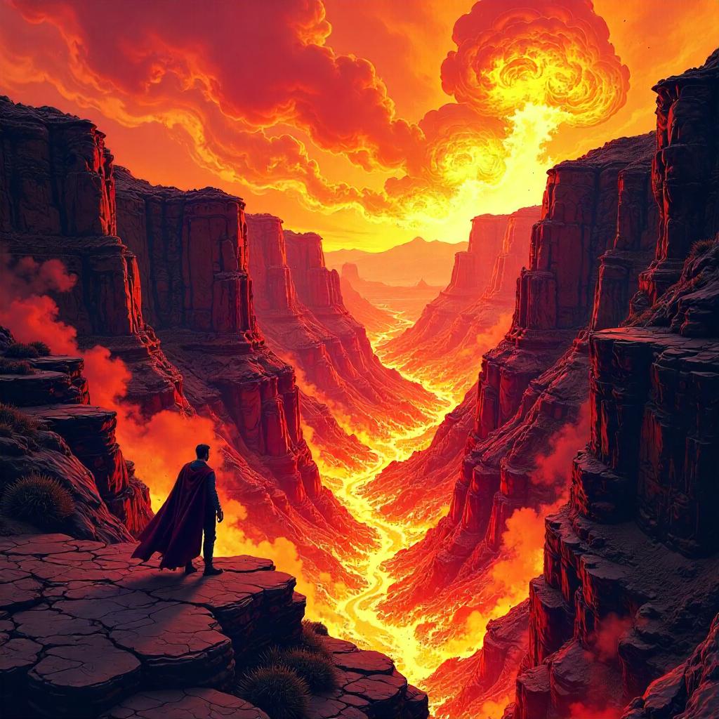 Fire in the Desert Canyon: Comic Book Inferno