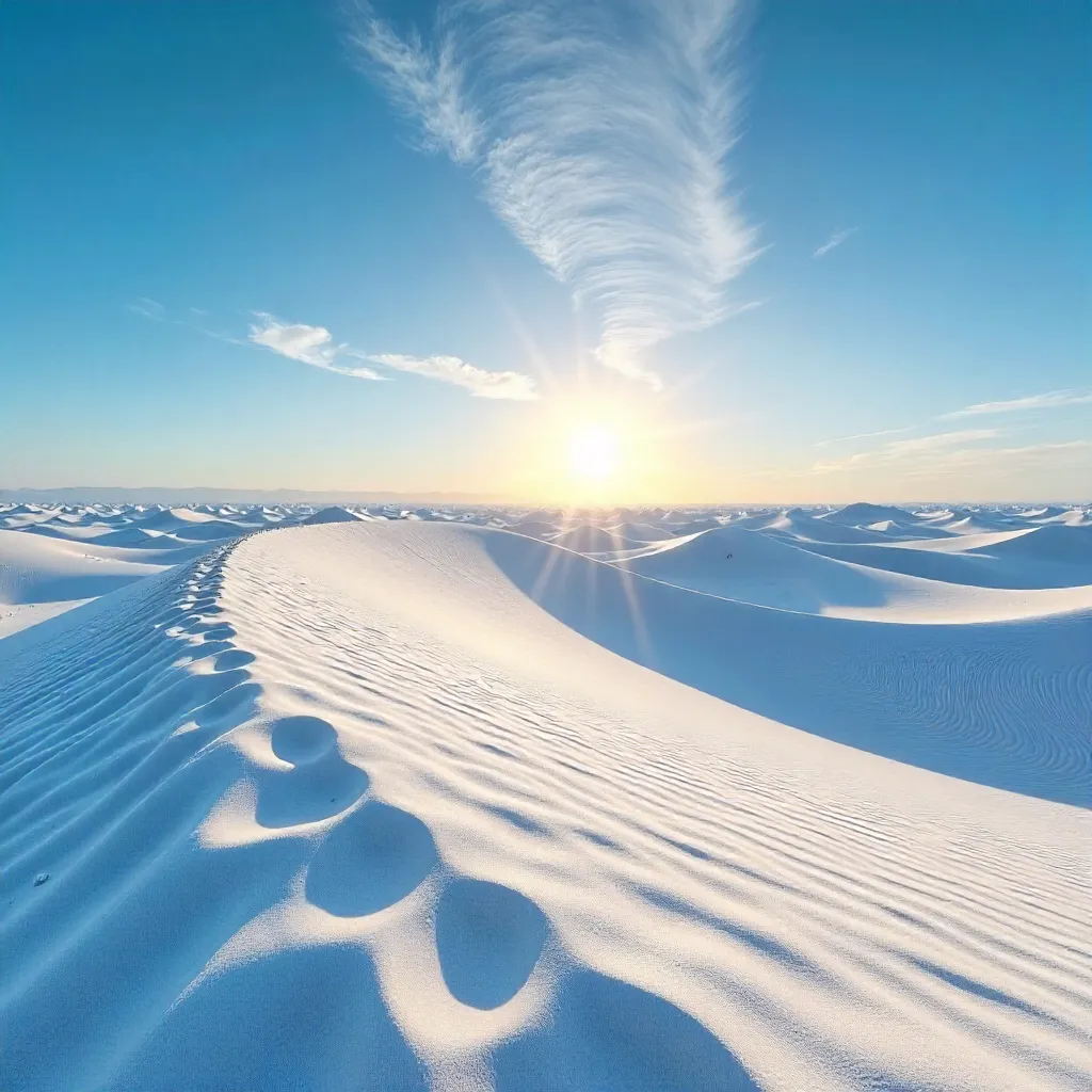 Majestic White Sands Dunes at Golden Hour