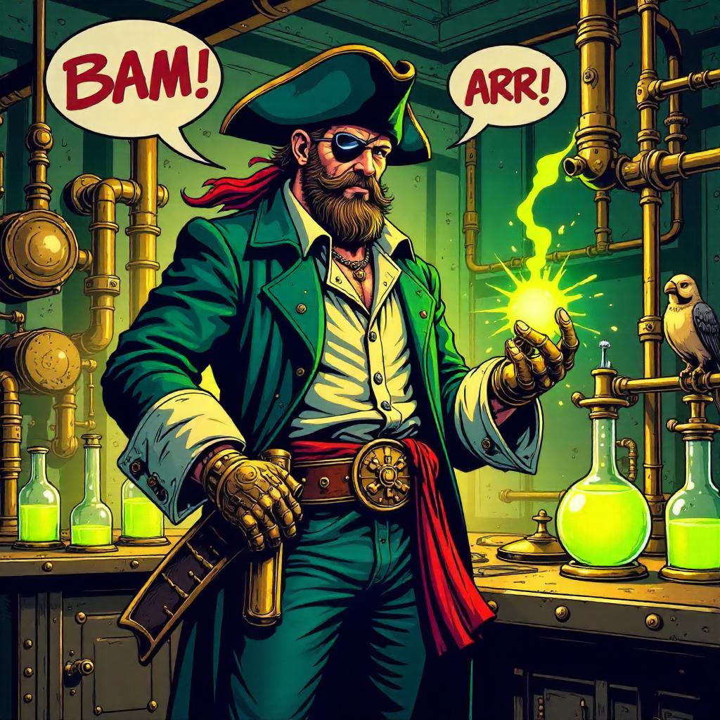 Brass Lab Pirate: Comic Book Adventure